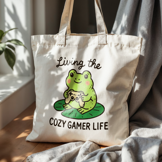 Living the Cozy Gamer Life Tote Bag